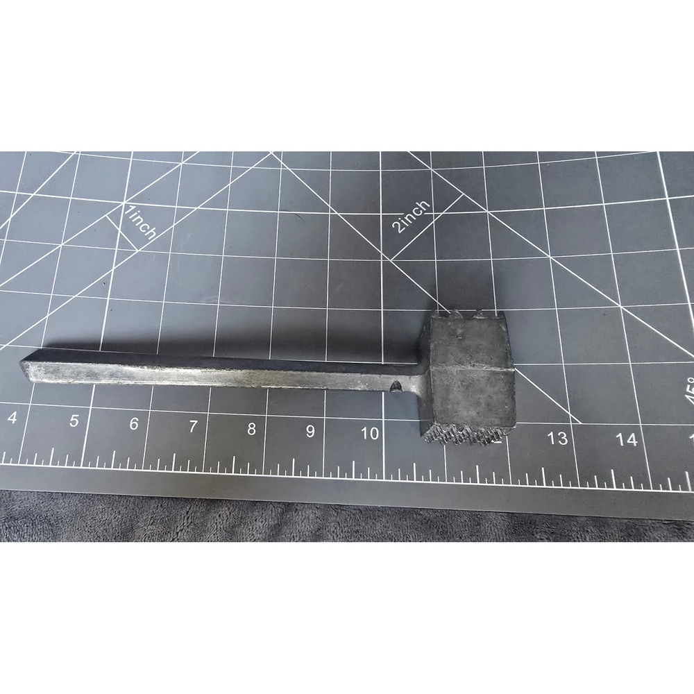 Vintage Cast Metal Meat Tenderizer Mallet Dual Sided Heavy Duty Kitchen Tool
